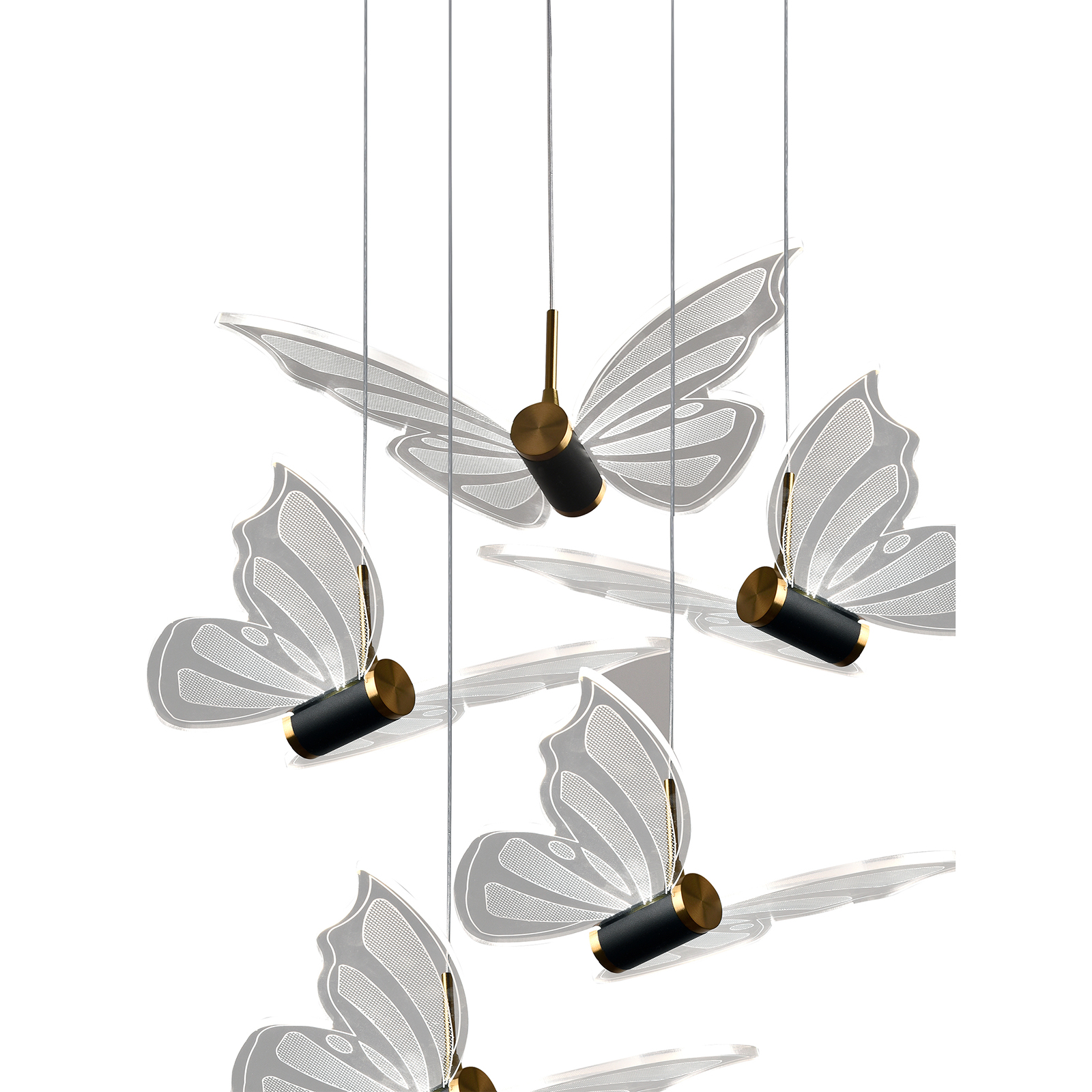 Подвесная люстра Natali Kovaltseva Butterflies LED LAMPS 81364 GOLD