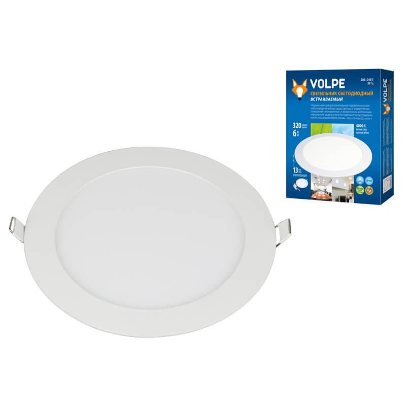 Встраиваемый светодиодный светильник (UL-00003377) Volpe ULP-Q203 R120-6W/NW White