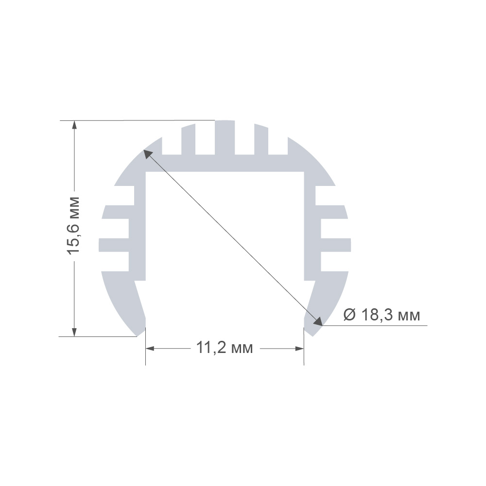 Профиль круглый универсальный Apeyron ширина ленты до 10мм 08-17-01
