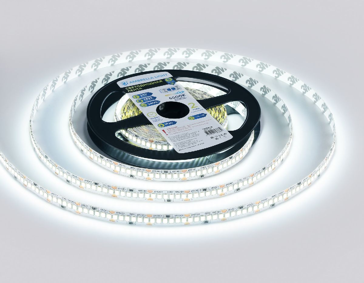Светодиодная лента Ambrella Light LED Strip 24В 2835 20Вт/м 6500K 5м IP20 GS3403