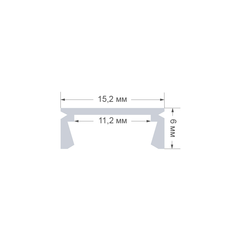 Профиль П-образный накладной Apeyron ширина ленты до 10мм 08-05-01