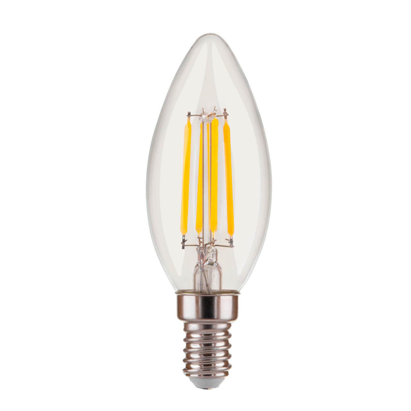 Лампа светодиодная филаментная диммируемая Elektrostandard E14 5W 4200K свеча прозрачная 4690389140990