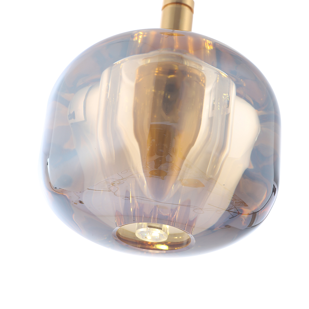 Подвесной светильник Crystal Lux BOX SP1 GOLD/AMBER