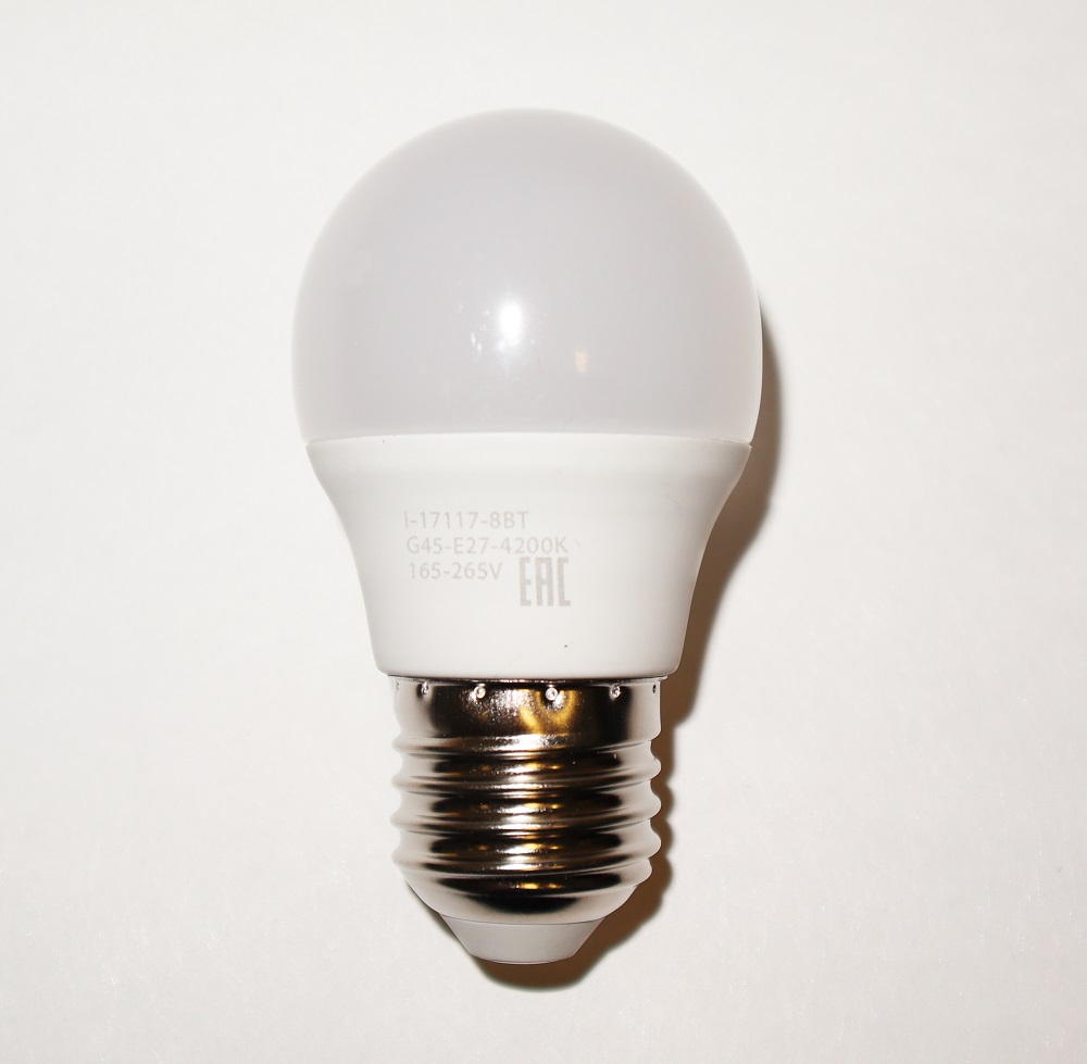 Лампа светодиодная i-Watt E27 8W 4200К груша матовая i-17117