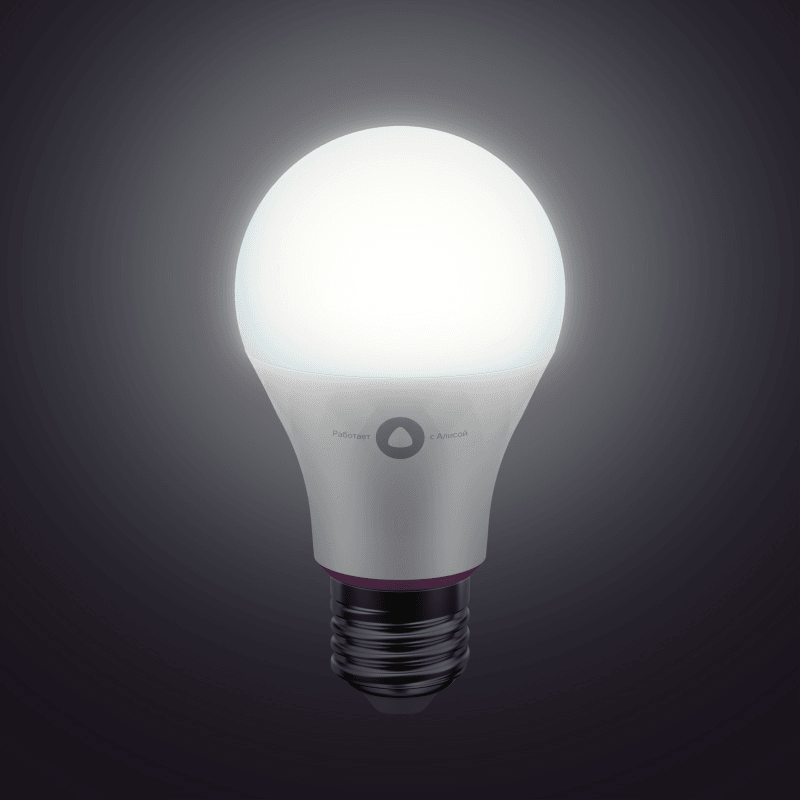 Умная светодиодная лампа Yandex E27 8W 2700/6500K YNDX-00501