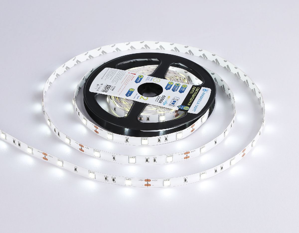 Светодиодная лента Ambrella Light LED Strip 12В 5050 7,2Вт/м 6500K 5м IP20 GS1803