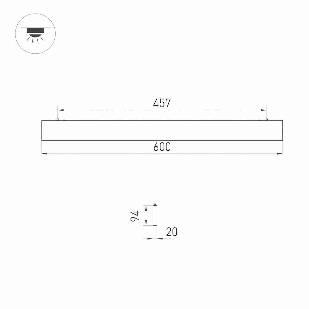 Линейный светильник Arlight Lineair Flat 031527