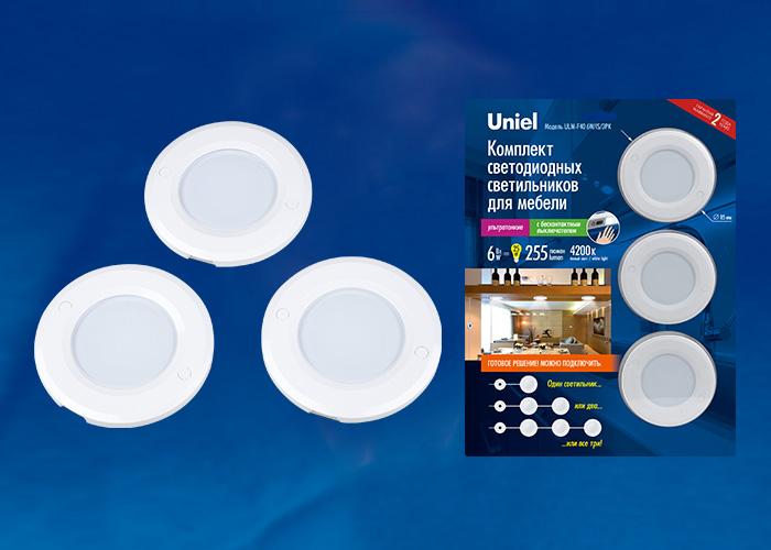 Мебельный светодиодный светильник (UL-00002886) Uniel ULI-F43-6W/4200K/DIM Sensor IP20 Silver