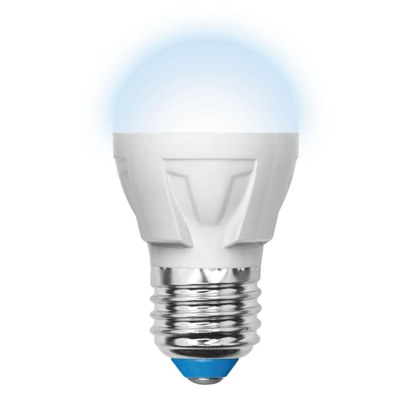 Лампа светодиодная (UL-00002418) Uniel E27 7W 4000K матовая LED-G45 7W/NW/E27/FR PLP01WH