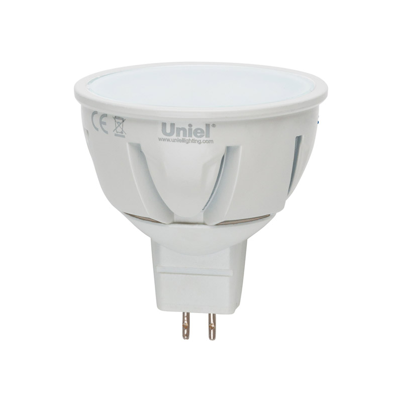 Лампа светодиодная диммируемая (08703) Uniel GU5.3 7W 3000K JCDR матовая LED-JCDR-7W/WW/GU5.3/FR/DIM