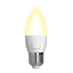 Лампа светодиодная (UL-00002414) Uniel E27 7W 3000K матовая LED-C37 7W/WW/E27/FR PLP01WH