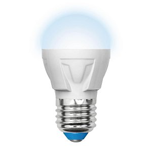 Лампа светодиодная (UL-00002418) Uniel E27 7W 4000K матовая LED-G45 7W/NW/E27/FR PLP01WH