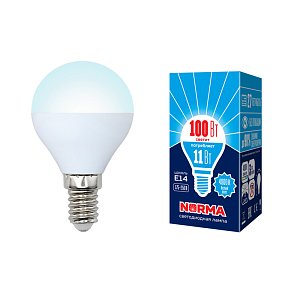 Лампа светодиодная (UL-00003831) Volpe E14 11W 4000K матовая LED-G45-11W/NW/E14/FR/NR