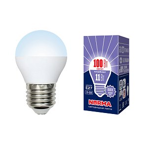 Лампа светодиодная (UL-00003833) Volpe E27 11W 6500K матовая LED-G45-11W/DW/E27/FR/NR