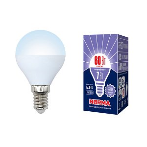 Лампа светодиодная (UL-00003818) Volpe E14 7W 6500K матовая LED-G45-7W/DW/E14/FR/NR