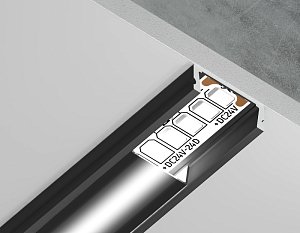 Алюминиевый накладной профиль Ambrella Light Alum Profile GP1700BK/BK
