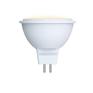 Лампа светодиодная (09942) Volpe GU5.3 5W 3000K JCDR матовая LED-JCDR-5W/WW/GU5.3/O