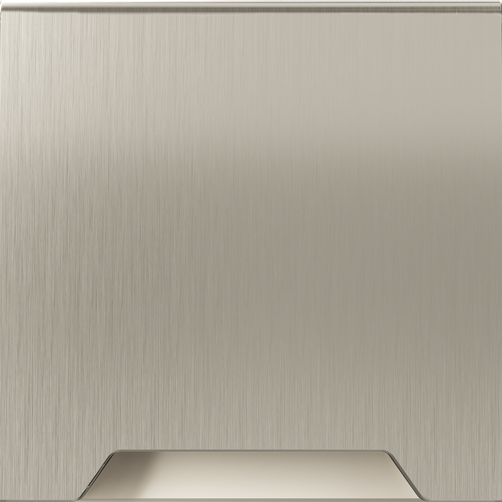 Накладка для розетки с заземлением защитными шторками и крышкой S70 Metal (никель) Voltum VLSM000811