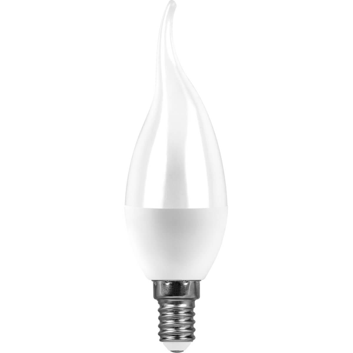 Лампа светодиодная Feron E14 7W 4000K Свеча матвоая LB-97 25476