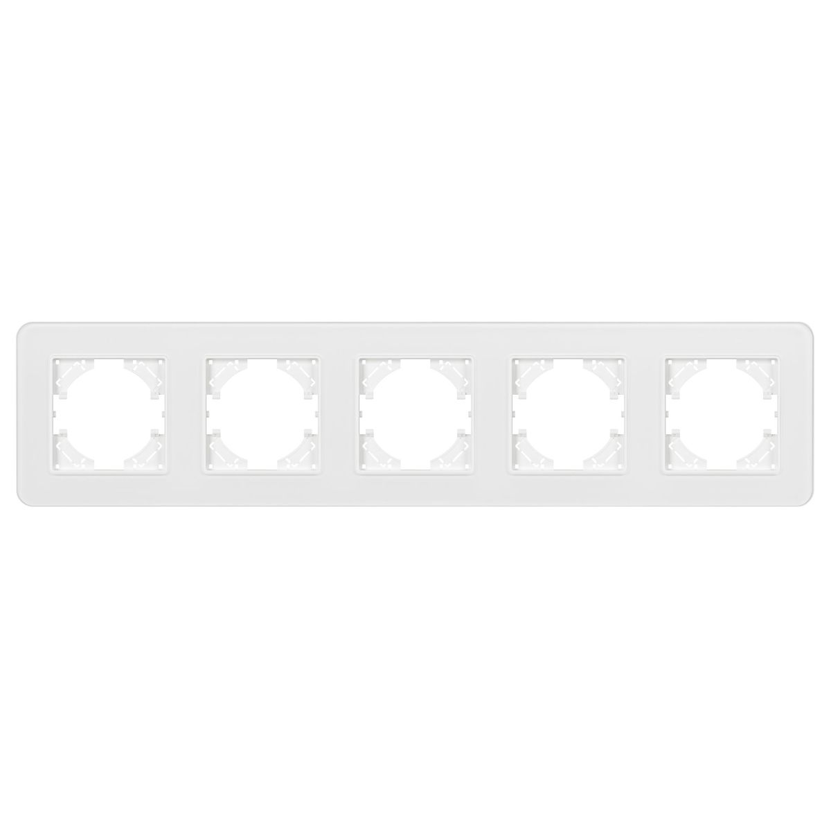 Рамка на 5 постов стеклянная Arlight FRM-OMALI-GS-5-WH 049704