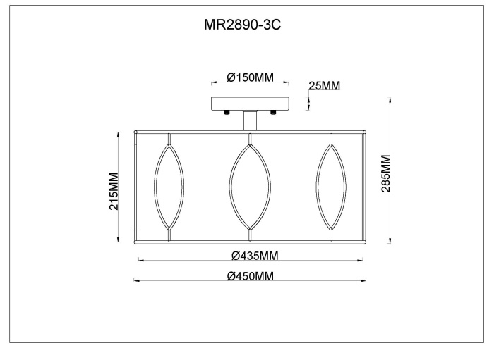 Потолочный светильник MyFar Этери MR2890-3C