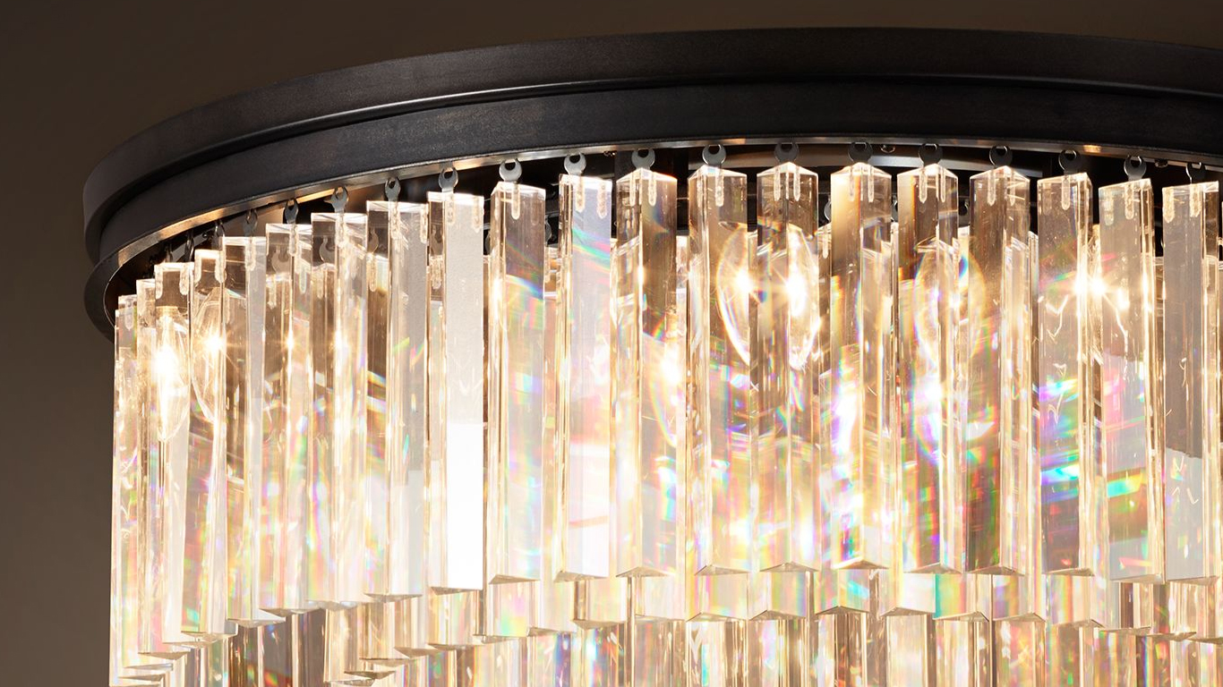 Потолочная люстра Delight Collection 1920s Odeon KR0387C-10B/P black/clear