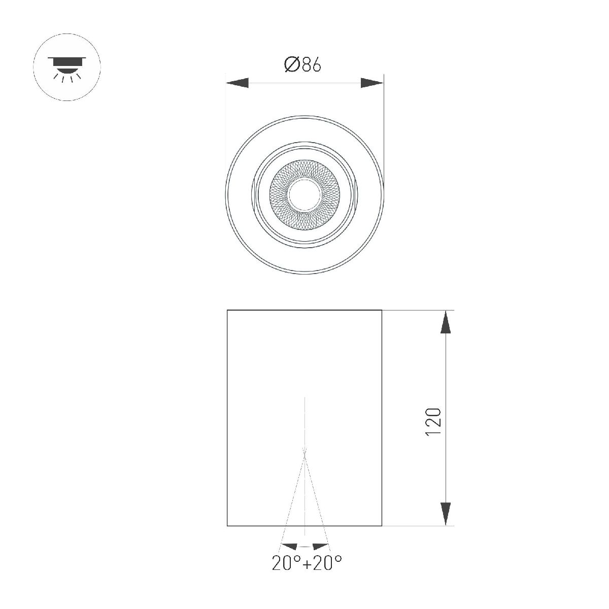 Накладной светильник Arlight SP-FOCUS-R86-10W Day4000 054846