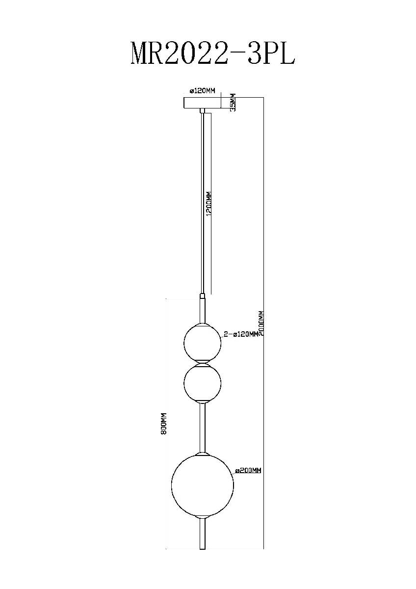 Подвесной светильник Myfar Violla MR2022-3PL