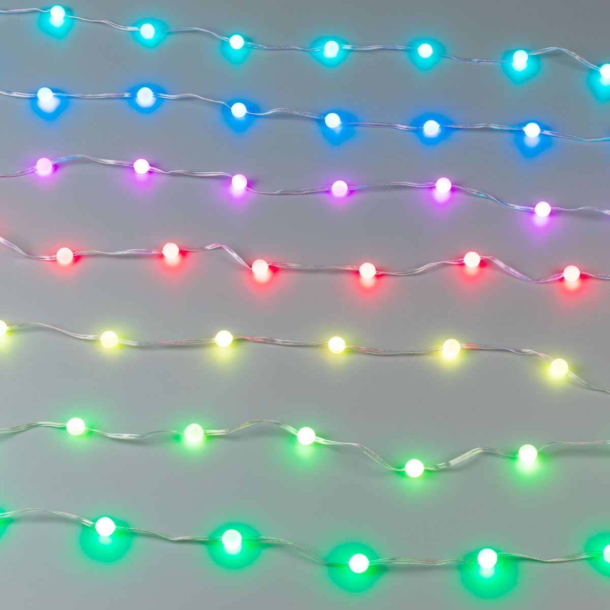 Светодиодная гирлянда ARD-BEAD-HOME-10000-CLEAR-100LED RGB (5V, USB, ПДУ) (IP20 Пластик) 061436