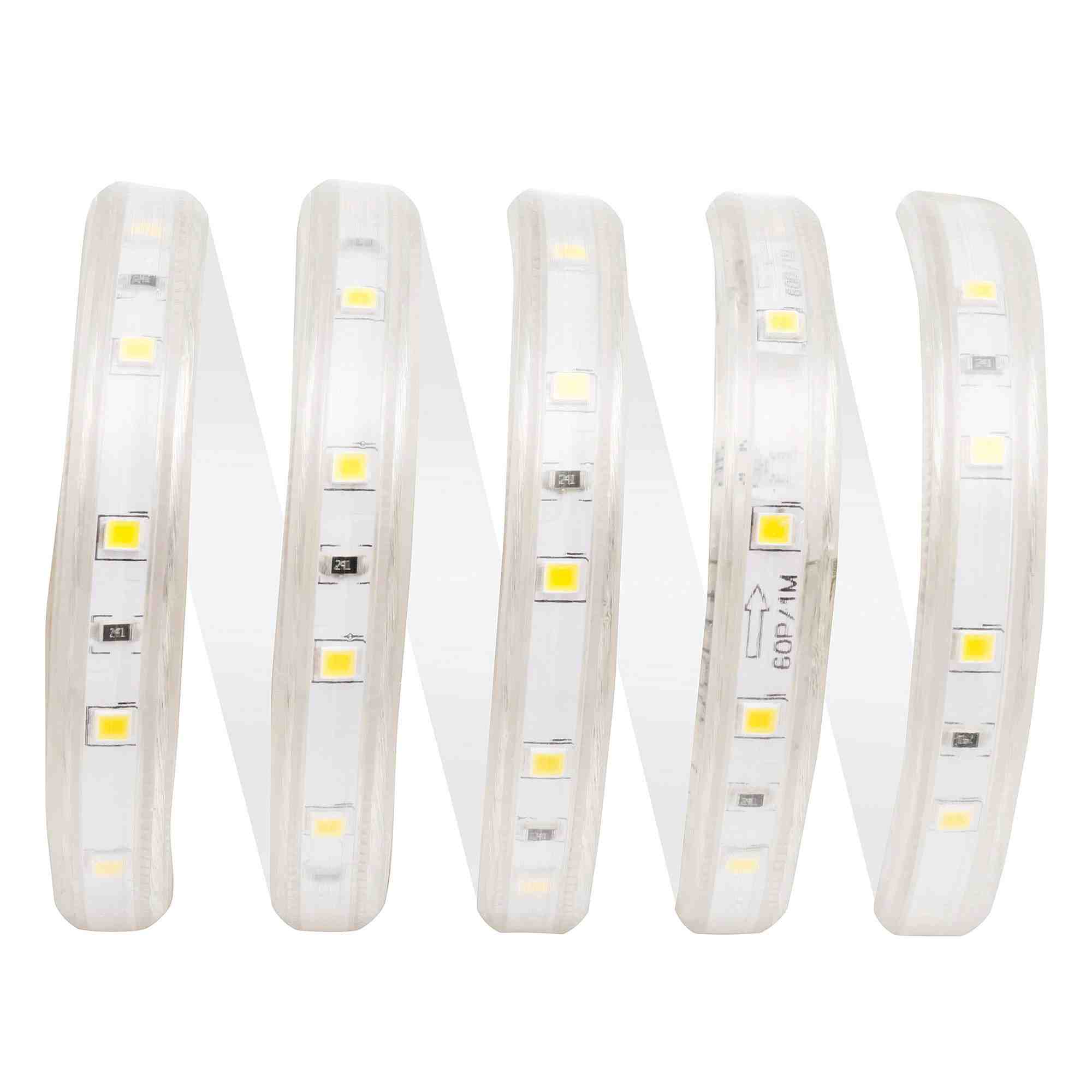 Комплект светодиодной ленты Apeyron 220В 4,8Вт/м smd3528/2835 60д/м IP65 300Лм/м 5м 3000К (сетевой шнур, заглушка, крепежи)  10-05