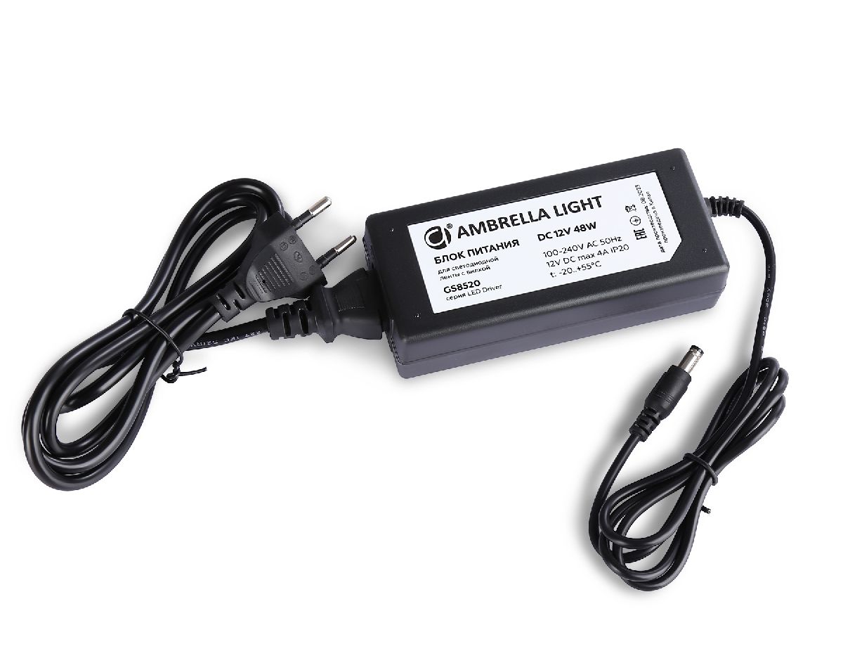 Блок питания Ambrella Light LED Driver 12V 48Вт AC100-240 4A IP20 GS8520