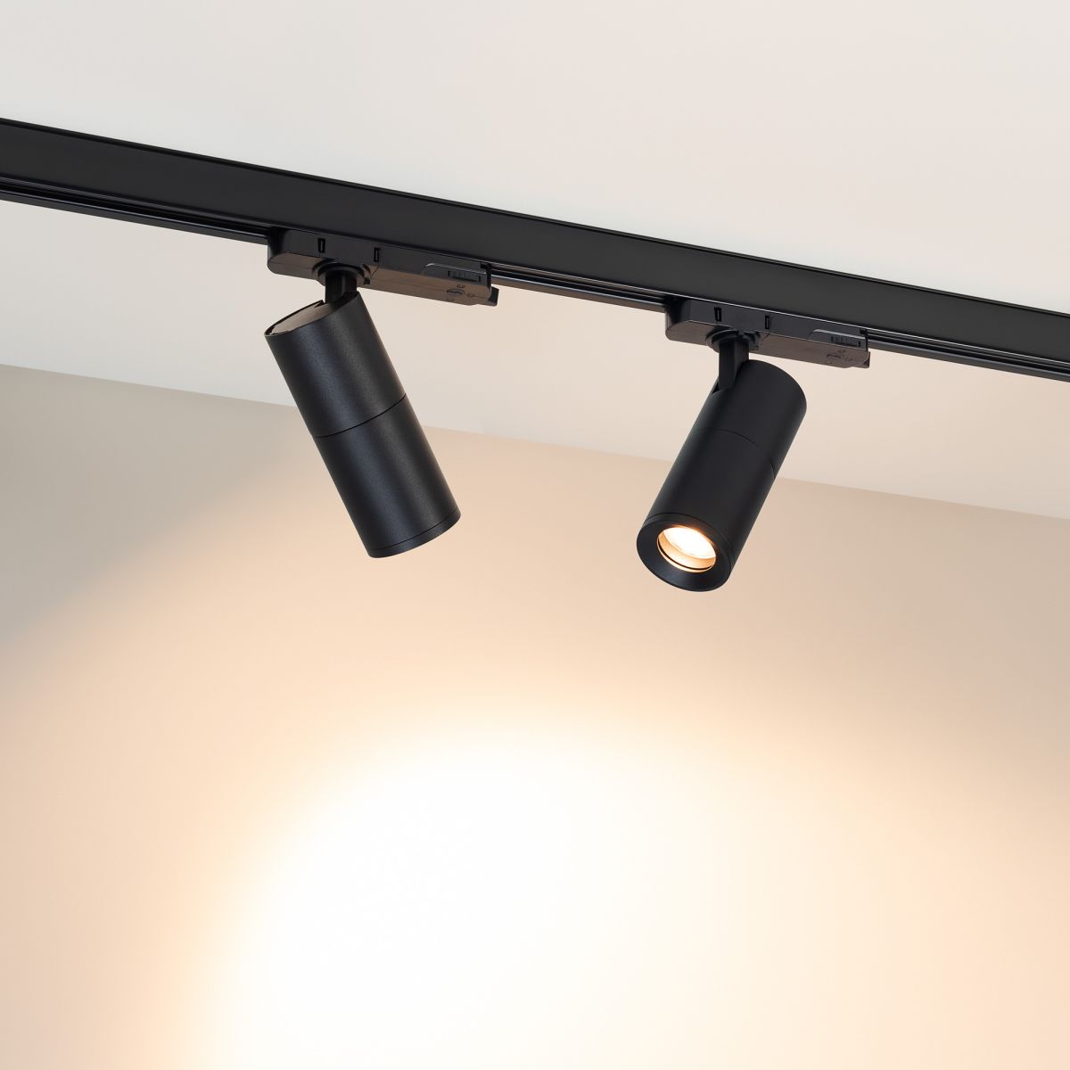 Трековый трехфазный светильник Arlight LGD-ARTEMIS-TRACK-4TR-R55-12W Warm2700 (BK, 8-80 deg, 230V, DALI) (IP20 Металл) 060049