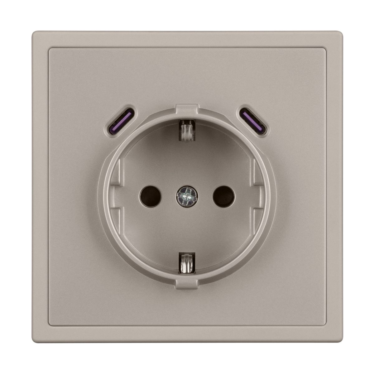 Розетка зк со шторками с USB тип C+С софт-тач кашемир Arlight SCT-MUCC-SFPL-CA (250V, 16A) 061814(1)