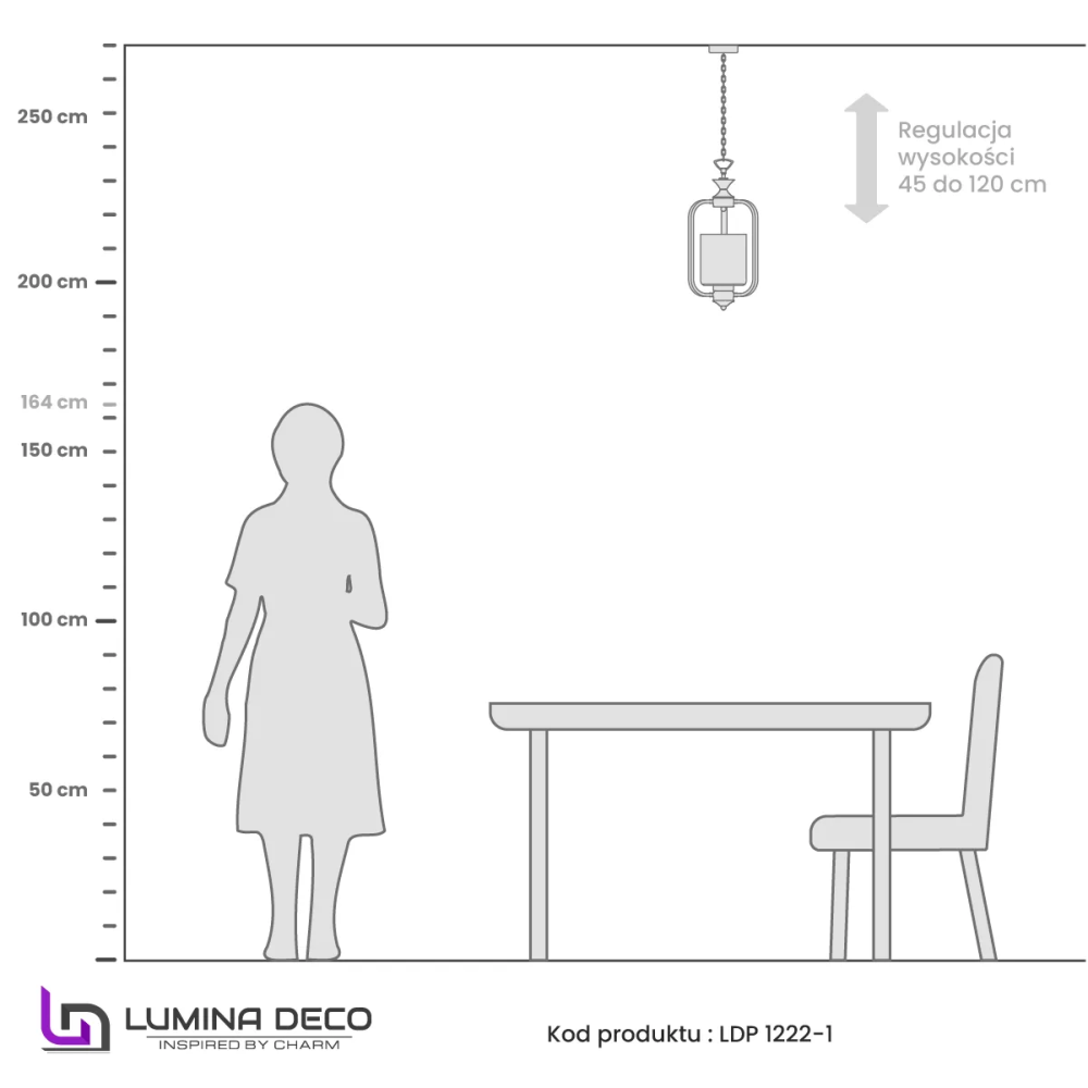 Подвесной светильник Lumina Deco Atlanta LDP 1222-1 CHR+WT