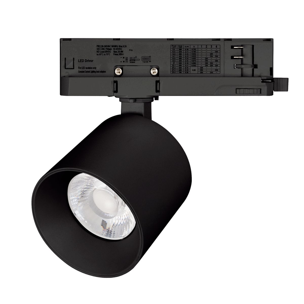 Трековый трехфазный светильник Arlight LGD-DYKE-4TR-R90-26W Day4000 (BK, 38 deg, 230V, DALI) (IP20 Металл) 058717