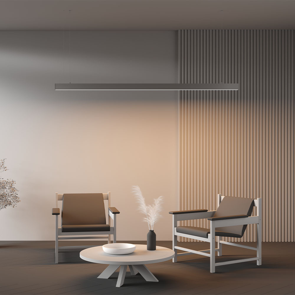 Линейный подвесной светильник Maytoni Technical 3000K 35x67 (Серебро, 2 м) LL312039