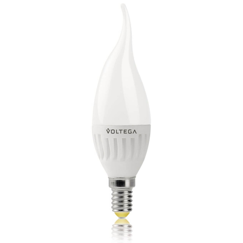 Лампа светодиодная Voltega E14 6W 2800К свеча на ветру матовая VG1-CW2E14warm6W-C 5719