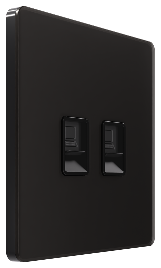 Розетка информационная RJ-45 кат.5e 2-я Systeme Electric Systeme Infinity Полярная ночь FSE001085