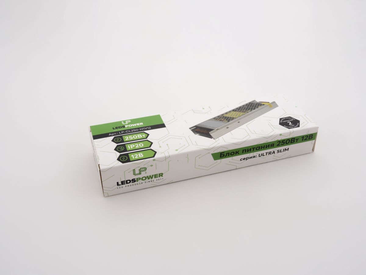 Блок питания LEDS POWER 250Вт 12В ULTRA SLIM 000862