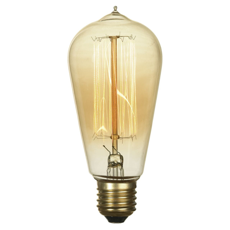 Лампа накаливания Lussole LOFT E27 60W 2700K прозрачная GF-E-764