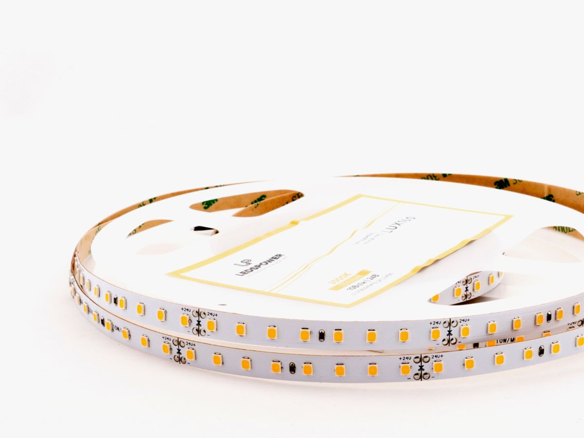 Светодиодная лента LEDS POWER 2835 112/м (10Вт/м) 24В теплая LUX160 006116