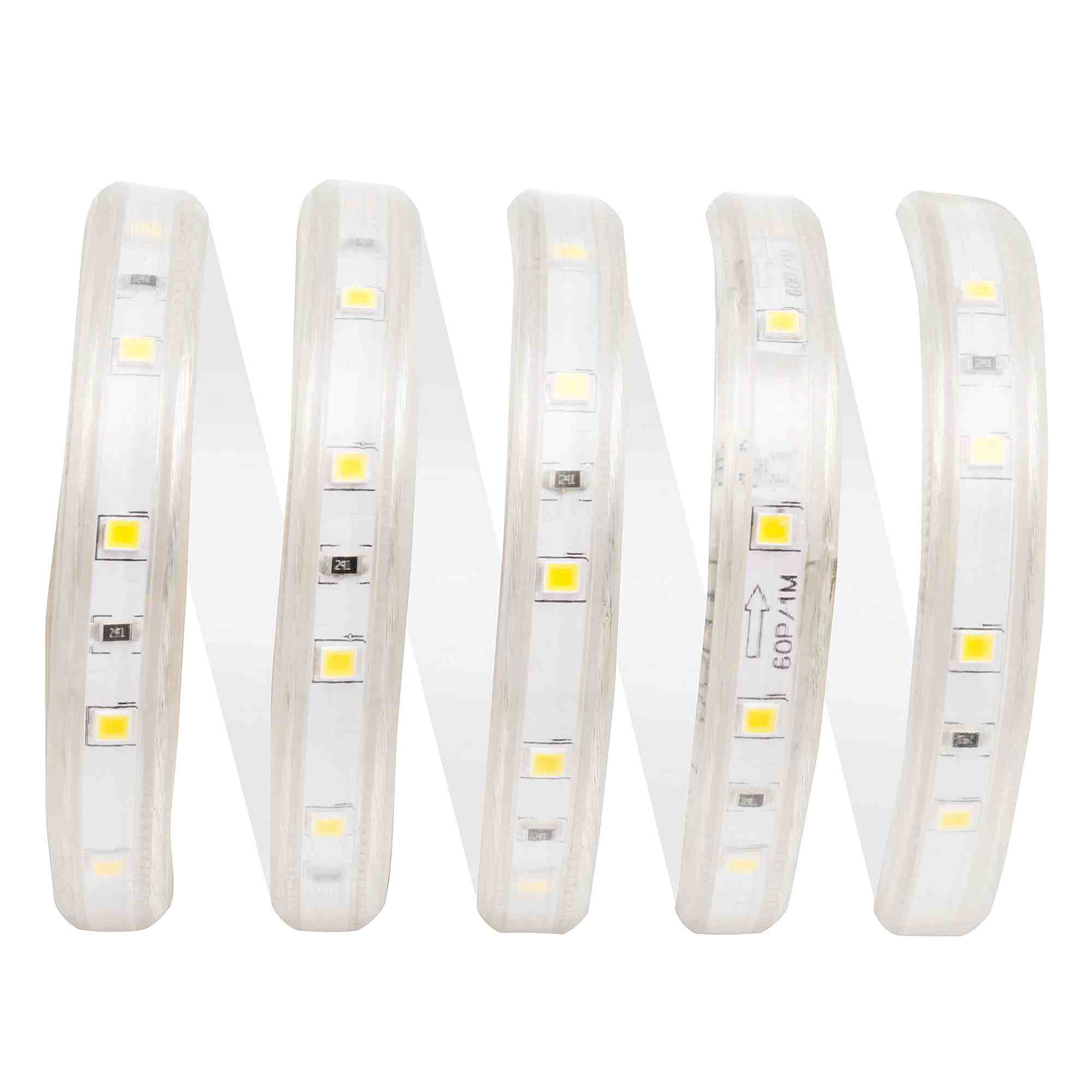 Комплект светодиодной ленты Apeyron 220В 4,8Вт/м smd3528, 60д/м IP65 300Лм/м 5м 3000К, (шнур питания 220В заглушка-1шт, крепеж-5шт) SL-05