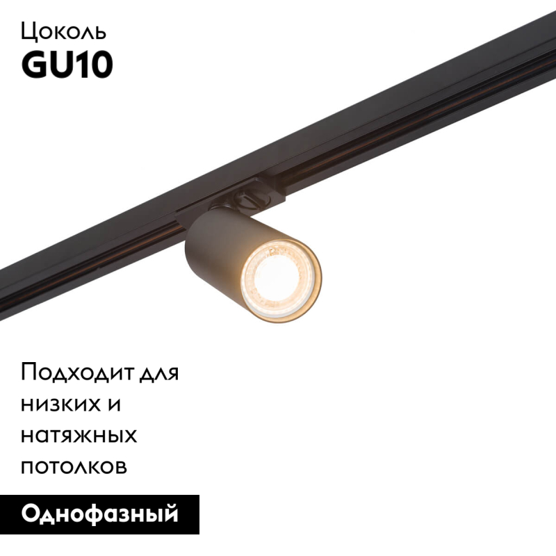 Светильник на шине Denkirs DK6202-BK