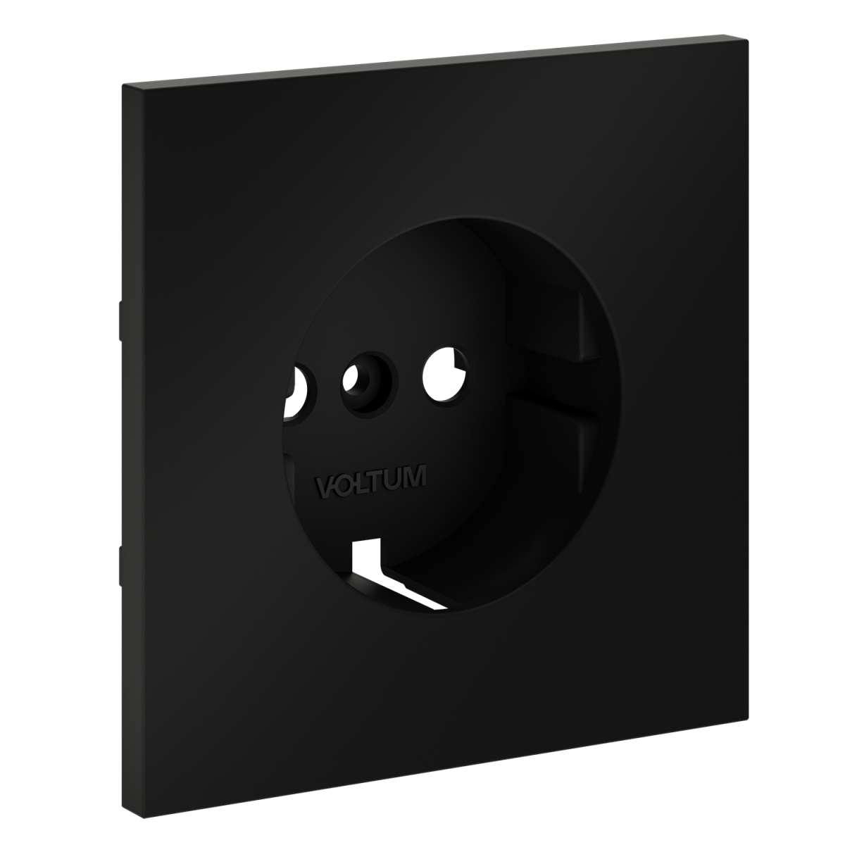Накладка для розетки с заземлением Voltum S70 (черный матовый) VLS000608