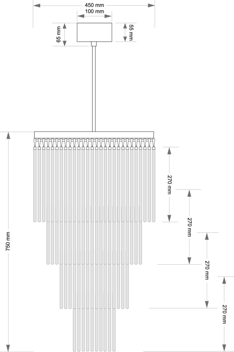 Люстра на штанге Kutek Filago FIL-ZW-10(P)450/270