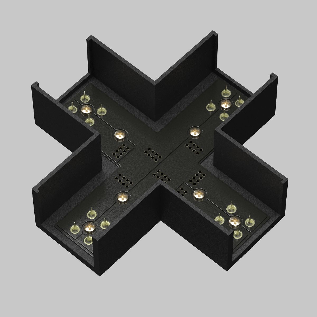 Коннектор питания X-образный Maytoni Elasity TRA160CX-11B