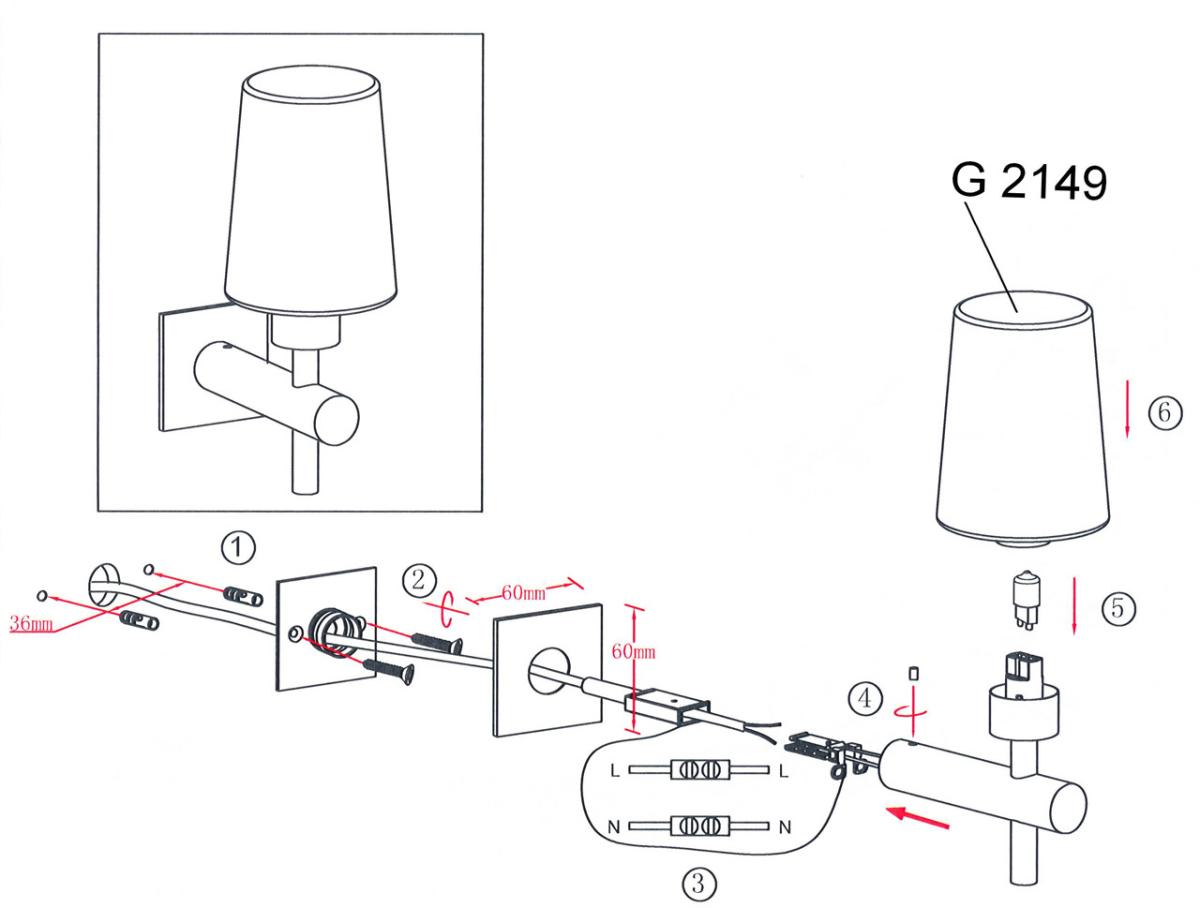 Бра Odeon Light Batto 2149/1W