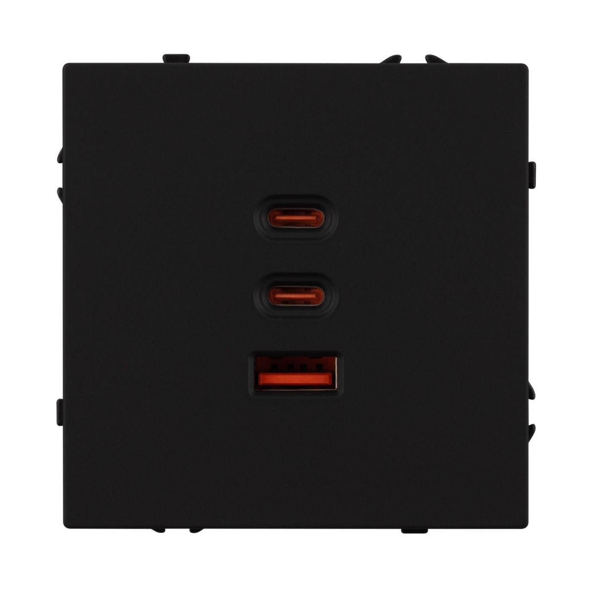 Механизм розетки с быстрой USB зарядкой Arlight SCT-NOBE-MUACC-SFPL-FC-BK (65W, QC3) 061834
