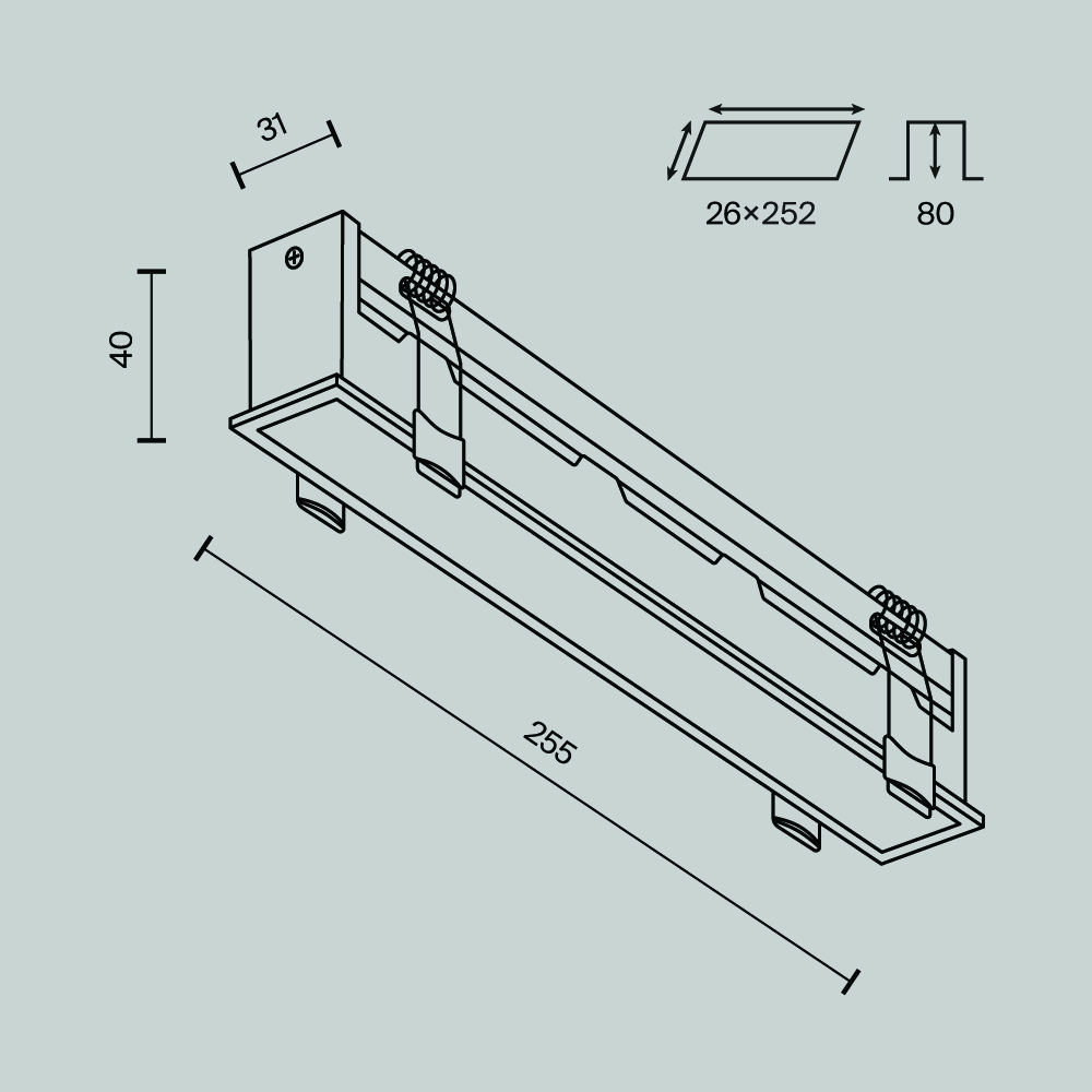 Встраиваемый светильник Maytoni Basis DL066-20W3-6K-B
