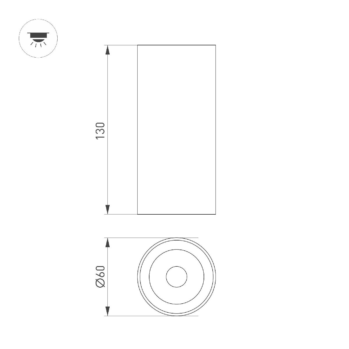 Накладной светильник Arlight SP-GABI-SURFACE-R60-12W Warm3000 050720